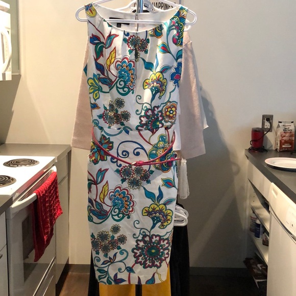 Nine West Dress with Pink Belt - Picture 1 of 5